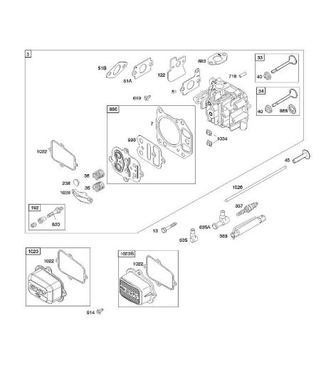 F - Testata B&S - 12 €¦ 122672-0134-E1 brand Stihl